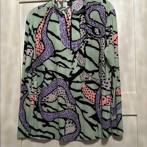 Patterned Long Sleeve Top